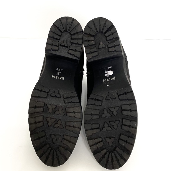 Parker & Sky Sheridan Block Stacked Heel Platform Almond Toe Ankle Boots Sz 11 - Picture 5 of 9